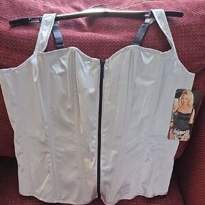 Chic White Satin Bodysuit